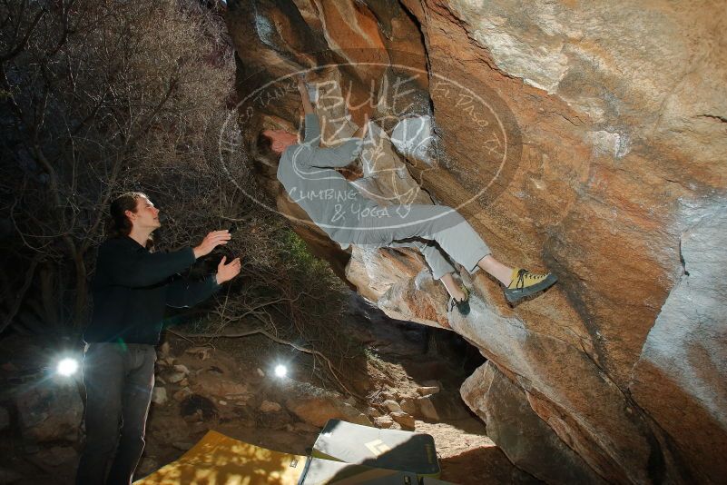 Bouldering in Hueco Tanks on 01/19/2020 with Blue Lizard Climbing and Yoga

Filename: SRM_20200119_1203460.jpg
Aperture: f/8.0
Shutter Speed: 1/250
Body: Canon EOS-1D Mark II
Lens: Canon EF 16-35mm f/2.8 L