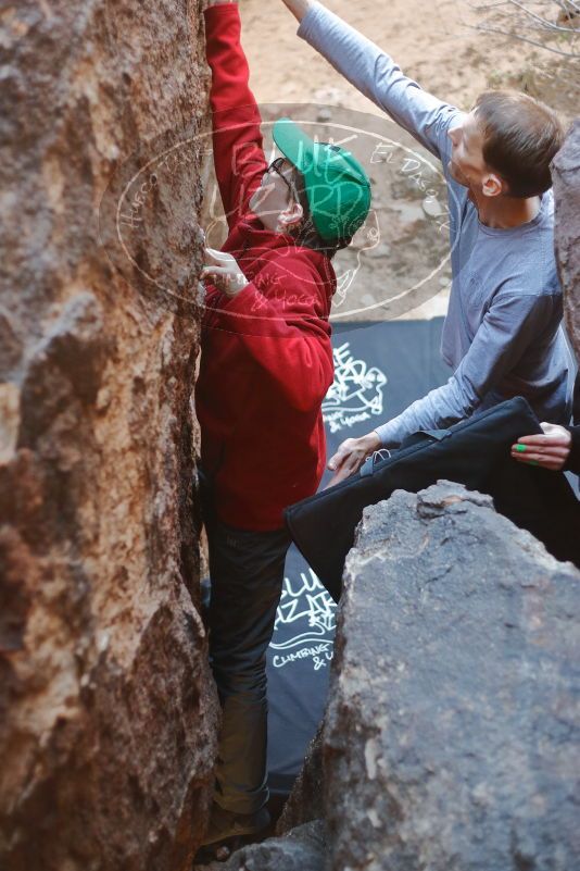 Bouldering in Hueco Tanks on 01/19/2020 with Blue Lizard Climbing and Yoga
Filename: SRM_20200119_1233060.jpg
Aperture: f/2.2
Shutter Speed: 1/250
Body: Canon EOS-1D Mark II
Lens: Canon EF 50mm f/1.8 II