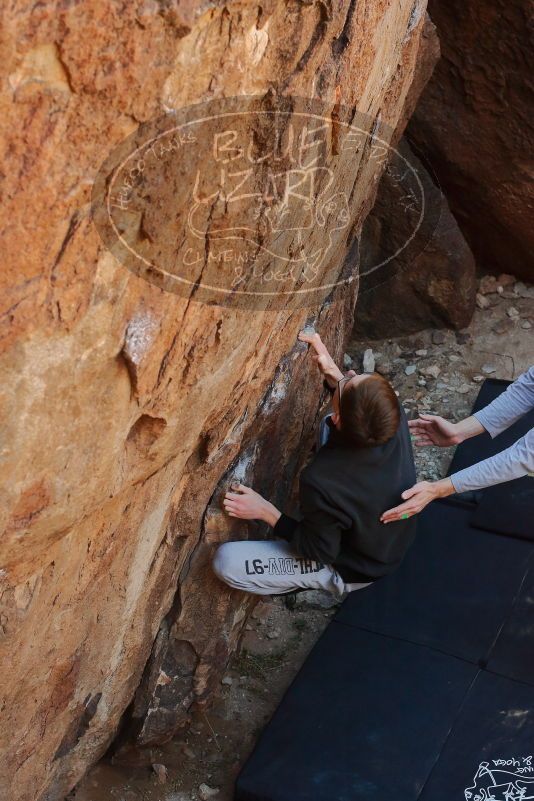 Bouldering in Hueco Tanks on 01/19/2020 with Blue Lizard Climbing and Yoga
Filename: SRM_20200119_1242450.jpg
Aperture: f/5.6
Shutter Speed: 1/250
Body: Canon EOS-1D Mark II
Lens: Canon EF 50mm f/1.8 II