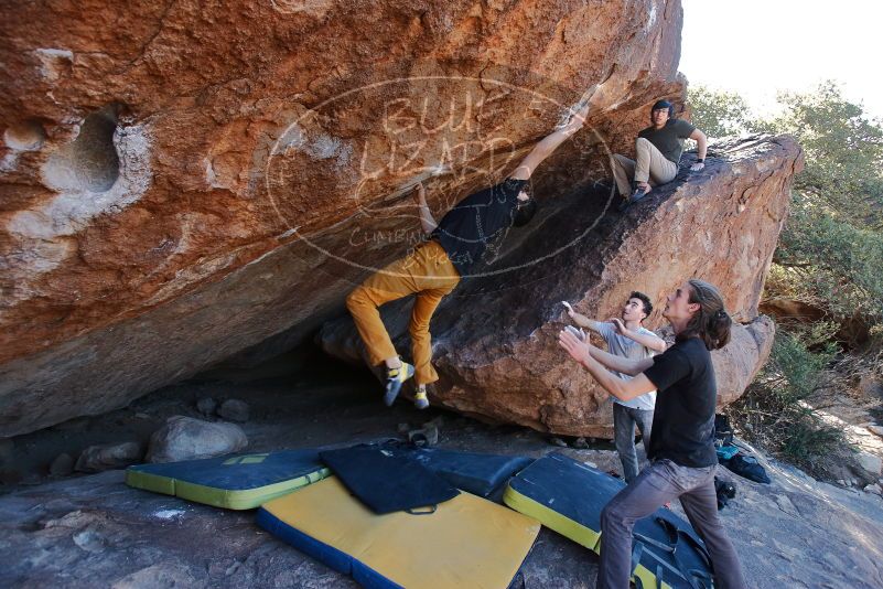 Bouldering in Hueco Tanks on 01/19/2020 with Blue Lizard Climbing and Yoga
Filename: SRM_20200119_1309090.jpg
Aperture: f/5.6
Shutter Speed: 1/320
Body: Canon EOS-1D Mark II
Lens: Canon EF 16-35mm f/2.8 L