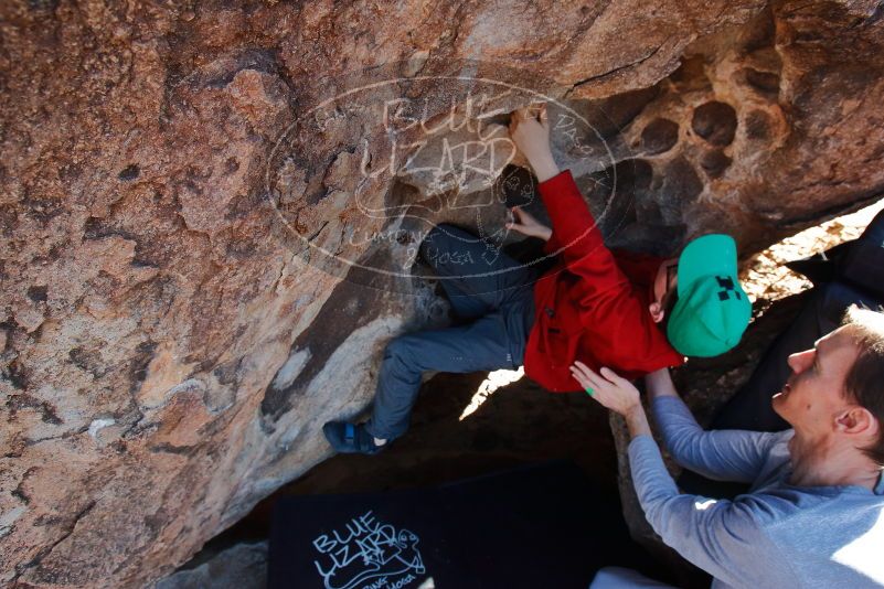 Bouldering in Hueco Tanks on 01/19/2020 with Blue Lizard Climbing and Yoga
Filename: SRM_20200119_1511480.jpg
Aperture: f/5.6
Shutter Speed: 1/320
Body: Canon EOS-1D Mark II
Lens: Canon EF 16-35mm f/2.8 L