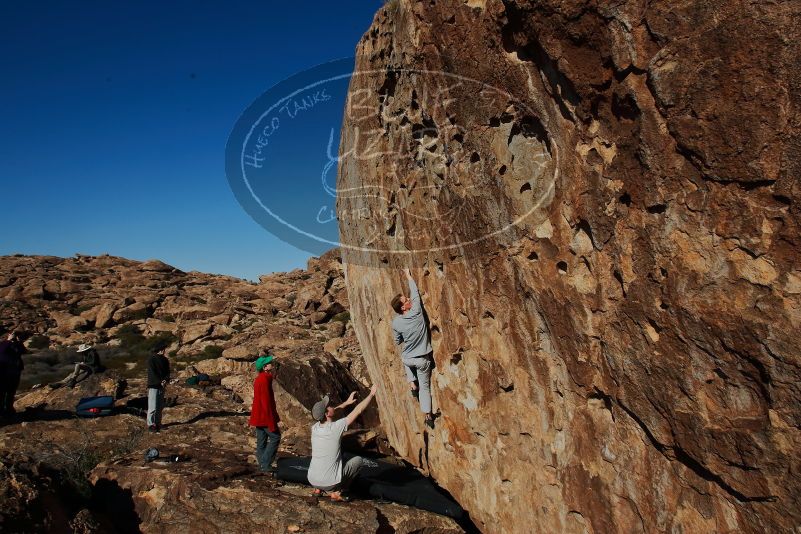 Bouldering in Hueco Tanks on 01/19/2020 with Blue Lizard Climbing and Yoga
Filename: SRM_20200119_1519100.jpg
Aperture: f/9.0
Shutter Speed: 1/500
Body: Canon EOS-1D Mark II
Lens: Canon EF 16-35mm f/2.8 L
