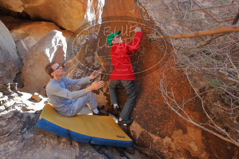 Bouldering in Hueco Tanks on 01/19/2020 with Blue Lizard Climbing and Yoga

Filename: SRM_20200119_1612520.jpg
Aperture: f/5.6
Shutter Speed: 1/320
Body: Canon EOS-1D Mark II
Lens: Canon EF 16-35mm f/2.8 L
