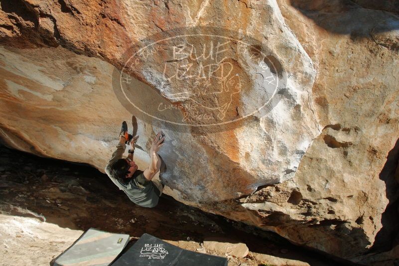 Bouldering in Hueco Tanks on 01/19/2020 with Blue Lizard Climbing and Yoga
Filename: SRM_20200119_1624360.jpg
Aperture: f/8.0
Shutter Speed: 1/250
Body: Canon EOS-1D Mark II
Lens: Canon EF 16-35mm f/2.8 L