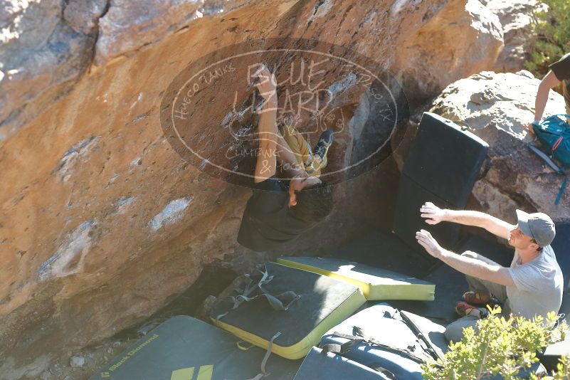 Bouldering in Hueco Tanks on 01/19/2020 with Blue Lizard Climbing and Yoga
Filename: SRM_20200119_1717440.jpg
Aperture: f/3.5
Shutter Speed: 1/320
Body: Canon EOS-1D Mark II
Lens: Canon EF 50mm f/1.8 II