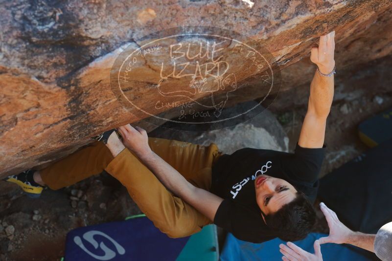 Bouldering in Hueco Tanks on 01/19/2020 with Blue Lizard Climbing and Yoga
Filename: SRM_20200119_1730150.jpg
Aperture: f/4.0
Shutter Speed: 1/320
Body: Canon EOS-1D Mark II
Lens: Canon EF 50mm f/1.8 II