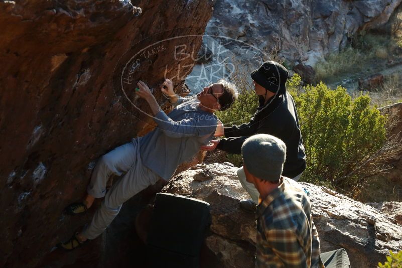 Bouldering in Hueco Tanks on 01/19/2020 with Blue Lizard Climbing and Yoga

Filename: SRM_20200119_1732300.jpg
Aperture: f/6.3
Shutter Speed: 1/320
Body: Canon EOS-1D Mark II
Lens: Canon EF 50mm f/1.8 II