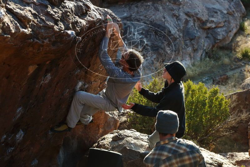 Bouldering in Hueco Tanks on 01/19/2020 with Blue Lizard Climbing and Yoga
Filename: SRM_20200119_1732350.jpg
Aperture: f/6.3
Shutter Speed: 1/320
Body: Canon EOS-1D Mark II
Lens: Canon EF 50mm f/1.8 II