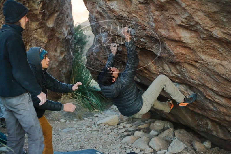 Bouldering in Hueco Tanks on 01/19/2020 with Blue Lizard Climbing and Yoga

Filename: SRM_20200119_1832260.jpg
Aperture: f/2.8
Shutter Speed: 1/250
Body: Canon EOS-1D Mark II
Lens: Canon EF 50mm f/1.8 II