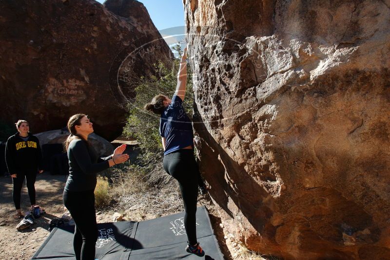 Bouldering in Hueco Tanks on 01/26/2020 with Blue Lizard Climbing and Yoga
Filename: SRM_20200126_1104570.jpg
Aperture: f/5.0
Shutter Speed: 1/400
Body: Canon EOS-1D Mark II
Lens: Canon EF 16-35mm f/2.8 L