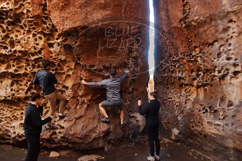 Bouldering in Hueco Tanks on 01/26/2020 with Blue Lizard Climbing and Yoga

Filename: SRM_20200126_1223160.jpg
Aperture: f/3.5
Shutter Speed: 1/125
Body: Canon EOS-1D Mark II
Lens: Canon EF 16-35mm f/2.8 L
