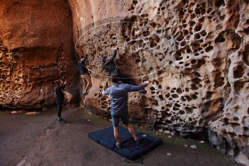Bouldering in Hueco Tanks on 01/26/2020 with Blue Lizard Climbing and Yoga

Filename: SRM_20200126_1225580.jpg
Aperture: f/3.5
Shutter Speed: 1/125
Body: Canon EOS-1D Mark II
Lens: Canon EF 16-35mm f/2.8 L