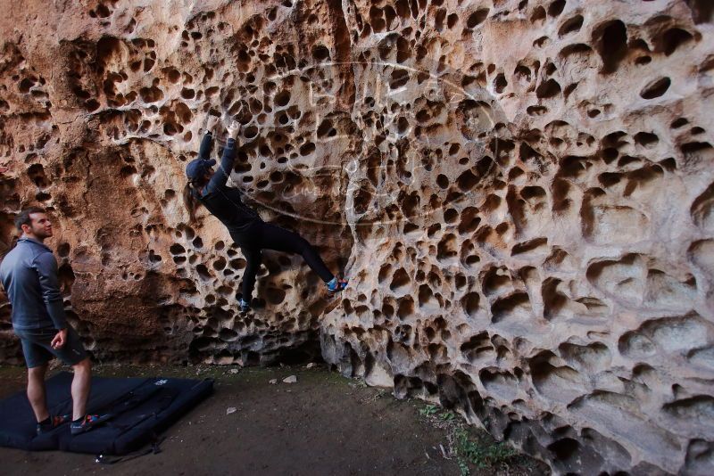 Bouldering in Hueco Tanks on 01/26/2020 with Blue Lizard Climbing and Yoga

Filename: SRM_20200126_1226380.jpg
Aperture: f/3.5
Shutter Speed: 1/125
Body: Canon EOS-1D Mark II
Lens: Canon EF 16-35mm f/2.8 L