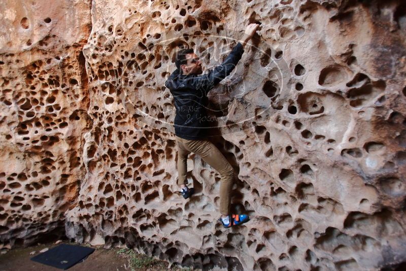 Bouldering in Hueco Tanks on 01/26/2020 with Blue Lizard Climbing and Yoga

Filename: SRM_20200126_1237580.jpg
Aperture: f/2.8
Shutter Speed: 1/125
Body: Canon EOS-1D Mark II
Lens: Canon EF 16-35mm f/2.8 L