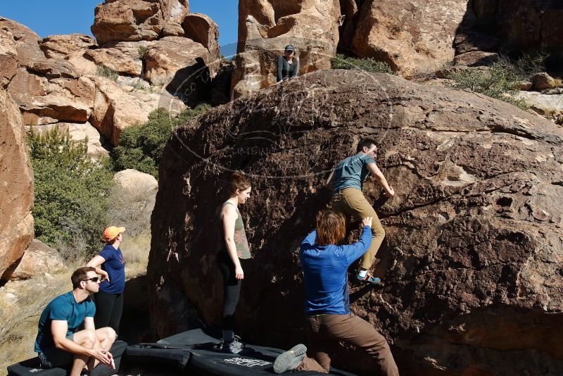Bouldering in Hueco Tanks on 01/26/2020 with Blue Lizard Climbing and Yoga

Filename: SRM_20200126_1420430.jpg
Aperture: f/8.0
Shutter Speed: 1/400
Body: Canon EOS-1D Mark II
Lens: Canon EF 16-35mm f/2.8 L