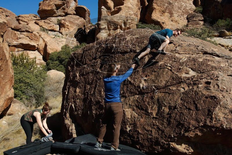 Bouldering in Hueco Tanks on 01/26/2020 with Blue Lizard Climbing and Yoga
Filename: SRM_20200126_1450570.jpg
Aperture: f/9.0
Shutter Speed: 1/400
Body: Canon EOS-1D Mark II
Lens: Canon EF 16-35mm f/2.8 L