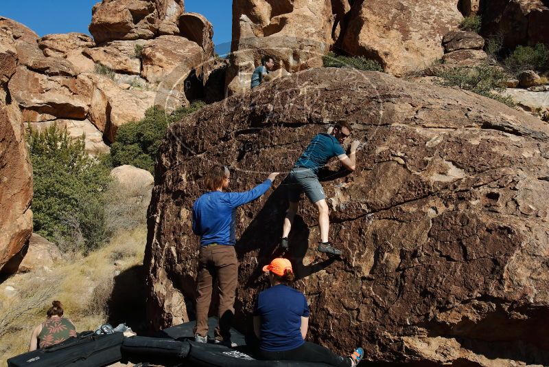 Bouldering in Hueco Tanks on 01/26/2020 with Blue Lizard Climbing and Yoga
Filename: SRM_20200126_1513180.jpg
Aperture: f/9.0
Shutter Speed: 1/400
Body: Canon EOS-1D Mark II
Lens: Canon EF 16-35mm f/2.8 L