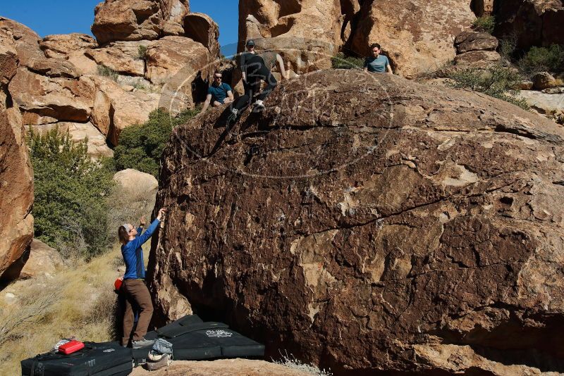 Bouldering in Hueco Tanks on 01/26/2020 with Blue Lizard Climbing and Yoga

Filename: SRM_20200126_1519310.jpg
Aperture: f/9.0
Shutter Speed: 1/400
Body: Canon EOS-1D Mark II
Lens: Canon EF 16-35mm f/2.8 L