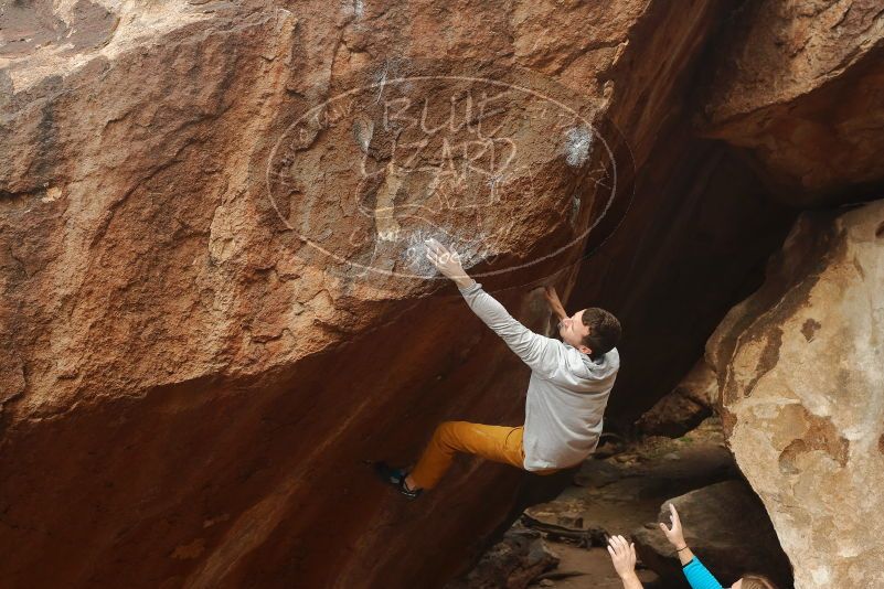 Bouldering in Hueco Tanks on 01/27/2020 with Blue Lizard Climbing and Yoga
Filename: SRM_20200127_1135500.jpg
Aperture: f/5.6
Shutter Speed: 1/320
Body: Canon EOS-1D Mark II
Lens: Canon EF 50mm f/1.8 II