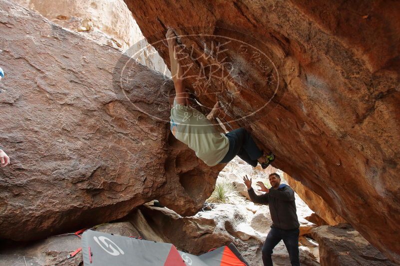 Bouldering in Hueco Tanks on 01/27/2020 with Blue Lizard Climbing and Yoga

Filename: SRM_20200127_1411550.jpg
Aperture: f/6.3
Shutter Speed: 1/250
Body: Canon EOS-1D Mark II
Lens: Canon EF 16-35mm f/2.8 L