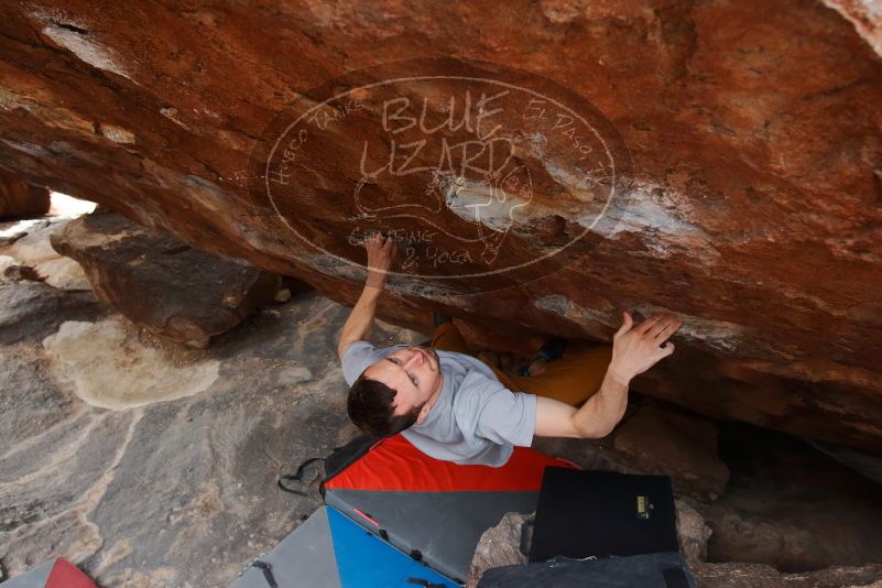 Bouldering in Hueco Tanks on 01/27/2020 with Blue Lizard Climbing and Yoga
Filename: SRM_20200127_1425590.jpg
Aperture: f/5.6
Shutter Speed: 1/250
Body: Canon EOS-1D Mark II
Lens: Canon EF 16-35mm f/2.8 L