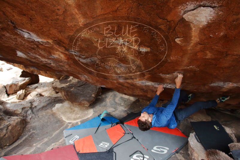 Bouldering in Hueco Tanks on 01/27/2020 with Blue Lizard Climbing and Yoga
Filename: SRM_20200127_1434110.jpg
Aperture: f/4.0
Shutter Speed: 1/250
Body: Canon EOS-1D Mark II
Lens: Canon EF 16-35mm f/2.8 L