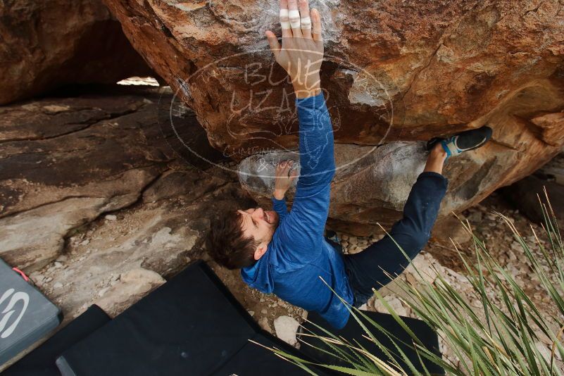 Bouldering in Hueco Tanks on 01/27/2020 with Blue Lizard Climbing and Yoga
Filename: SRM_20200127_1508100.jpg
Aperture: f/5.6
Shutter Speed: 1/250
Body: Canon EOS-1D Mark II
Lens: Canon EF 16-35mm f/2.8 L