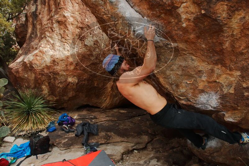Bouldering in Hueco Tanks on 01/27/2020 with Blue Lizard Climbing and Yoga

Filename: SRM_20200127_1509040.jpg
Aperture: f/7.1
Shutter Speed: 1/250
Body: Canon EOS-1D Mark II
Lens: Canon EF 16-35mm f/2.8 L