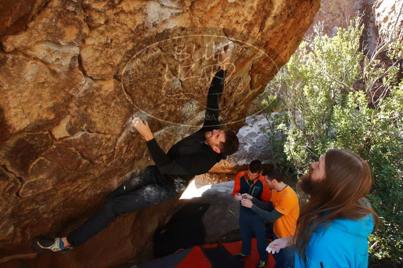 Bouldering in Hueco Tanks on 01/29/2020 with Blue Lizard Climbing and Yoga
Filename: SRM_20200129_1216440.jpg
Aperture: f/5.6
Shutter Speed: 1/250
Body: Canon EOS-1D Mark II
Lens: Canon EF 16-35mm f/2.8 L
