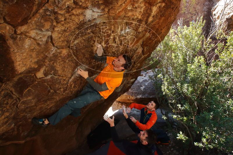 Bouldering in Hueco Tanks on 01/29/2020 with Blue Lizard Climbing and Yoga
Filename: SRM_20200129_1223400.jpg
Aperture: f/6.3
Shutter Speed: 1/250
Body: Canon EOS-1D Mark II
Lens: Canon EF 16-35mm f/2.8 L