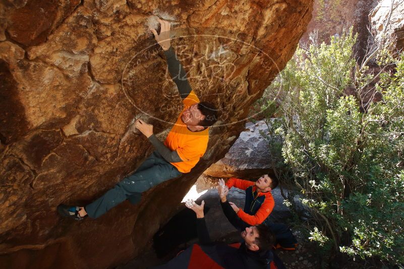 Bouldering in Hueco Tanks on 01/29/2020 with Blue Lizard Climbing and Yoga
Filename: SRM_20200129_1223410.jpg
Aperture: f/6.3
Shutter Speed: 1/250
Body: Canon EOS-1D Mark II
Lens: Canon EF 16-35mm f/2.8 L