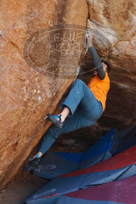 Bouldering in Hueco Tanks on 01/29/2020 with Blue Lizard Climbing and Yoga

Filename: SRM_20200129_1256021.jpg
Aperture: f/4.0
Shutter Speed: 1/250
Body: Canon EOS-1D Mark II
Lens: Canon EF 50mm f/1.8 II
