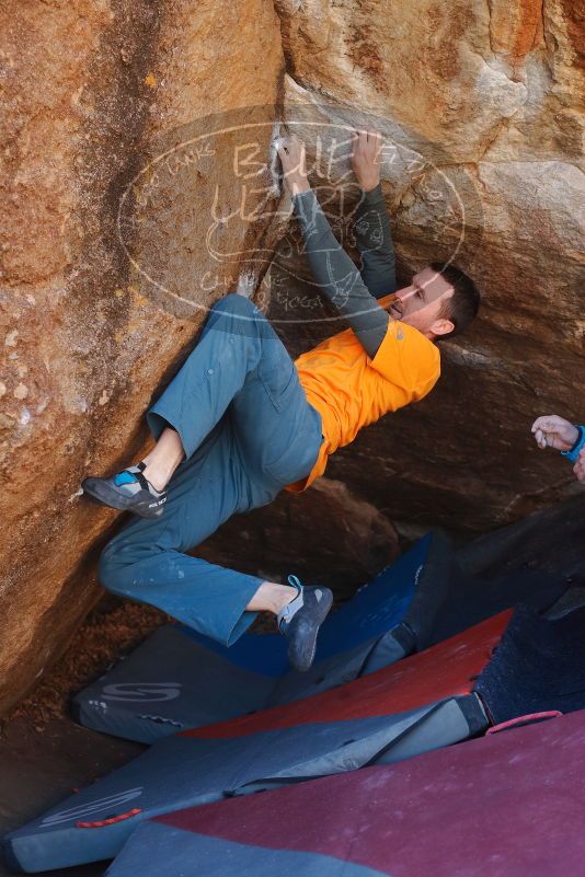 Bouldering in Hueco Tanks on 01/29/2020 with Blue Lizard Climbing and Yoga

Filename: SRM_20200129_1256060.jpg
Aperture: f/4.0
Shutter Speed: 1/250
Body: Canon EOS-1D Mark II
Lens: Canon EF 50mm f/1.8 II