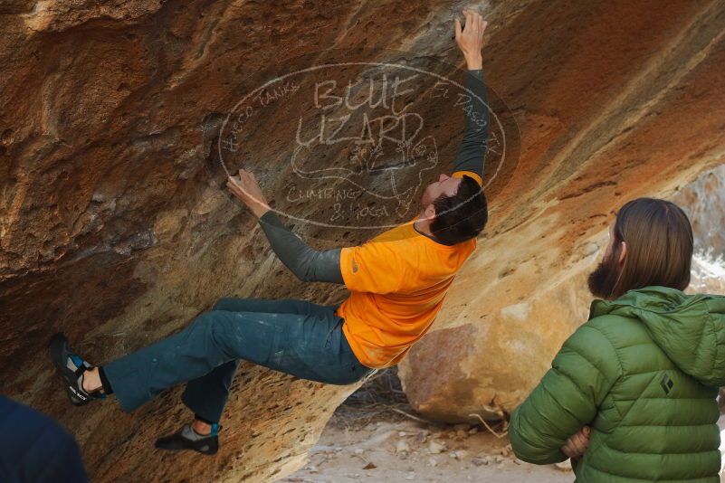 Bouldering in Hueco Tanks on 01/29/2020 with Blue Lizard Climbing and Yoga

Filename: SRM_20200129_1334540.jpg
Aperture: f/5.6
Shutter Speed: 1/250
Body: Canon EOS-1D Mark II
Lens: Canon EF 50mm f/1.8 II