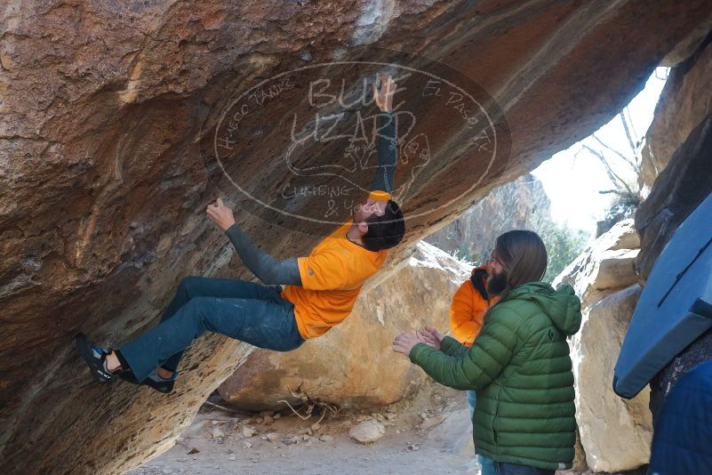 Bouldering in Hueco Tanks on 01/29/2020 with Blue Lizard Climbing and Yoga

Filename: SRM_20200129_1344290.jpg
Aperture: f/6.3
Shutter Speed: 1/250
Body: Canon EOS-1D Mark II
Lens: Canon EF 50mm f/1.8 II