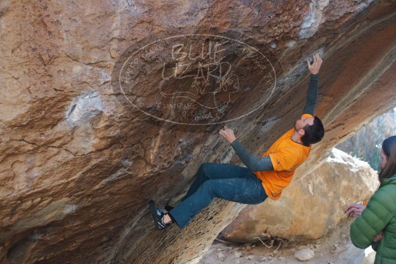 Bouldering in Hueco Tanks on 01/29/2020 with Blue Lizard Climbing and Yoga

Filename: SRM_20200129_1347420.jpg
Aperture: f/3.2
Shutter Speed: 1/400
Body: Canon EOS-1D Mark II
Lens: Canon EF 50mm f/1.8 II