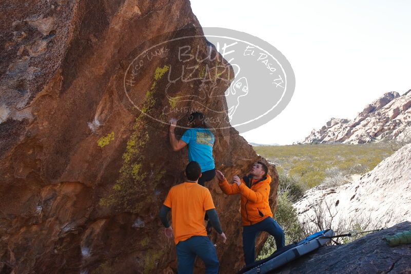 Bouldering in Hueco Tanks on 01/29/2020 with Blue Lizard Climbing and Yoga

Filename: SRM_20200129_1357480.jpg
Aperture: f/6.3
Shutter Speed: 1/400
Body: Canon EOS-1D Mark II
Lens: Canon EF 16-35mm f/2.8 L
