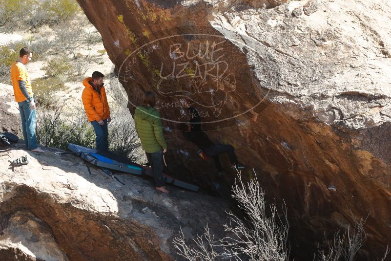 Bouldering in Hueco Tanks on 01/29/2020 with Blue Lizard Climbing and Yoga

Filename: SRM_20200129_1413351.jpg
Aperture: f/4.0
Shutter Speed: 1/400
Body: Canon EOS-1D Mark II
Lens: Canon EF 50mm f/1.8 II