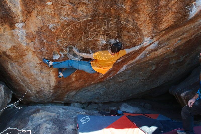 Bouldering in Hueco Tanks on 01/29/2020 with Blue Lizard Climbing and Yoga

Filename: SRM_20200129_1508430.jpg
Aperture: f/6.3
Shutter Speed: 1/320
Body: Canon EOS-1D Mark II
Lens: Canon EF 16-35mm f/2.8 L