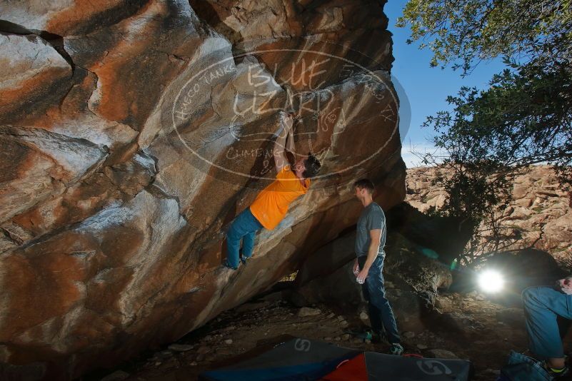 Bouldering in Hueco Tanks on 01/29/2020 with Blue Lizard Climbing and Yoga

Filename: SRM_20200129_1542520.jpg
Aperture: f/8.0
Shutter Speed: 1/250
Body: Canon EOS-1D Mark II
Lens: Canon EF 16-35mm f/2.8 L