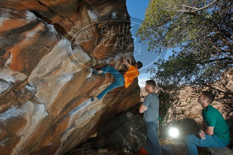 Bouldering in Hueco Tanks on 01/29/2020 with Blue Lizard Climbing and Yoga
Filename: SRM_20200129_1543100.jpg
Aperture: f/8.0
Shutter Speed: 1/250
Body: Canon EOS-1D Mark II
Lens: Canon EF 16-35mm f/2.8 L