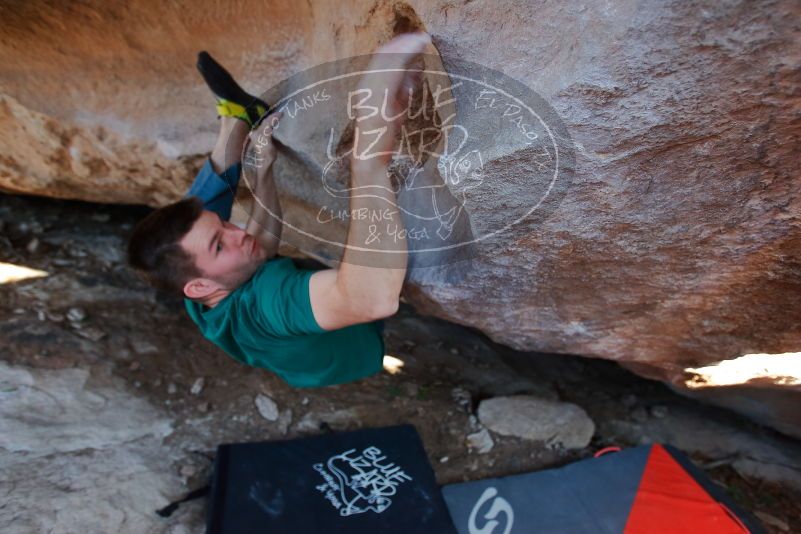 Bouldering in Hueco Tanks on 01/29/2020 with Blue Lizard Climbing and Yoga

Filename: SRM_20200129_1719061.jpg
Aperture: f/3.5
Shutter Speed: 1/400
Body: Canon EOS-1D Mark II
Lens: Canon EF 16-35mm f/2.8 L