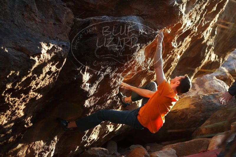 Bouldering in Hueco Tanks on 01/29/2020 with Blue Lizard Climbing and Yoga

Filename: SRM_20200129_1806430.jpg
Aperture: f/3.5
Shutter Speed: 1/500
Body: Canon EOS-1D Mark II
Lens: Canon EF 50mm f/1.8 II