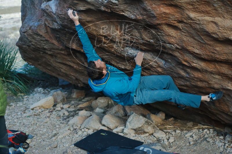 Bouldering in Hueco Tanks on 01/29/2020 with Blue Lizard Climbing and Yoga
Filename: SRM_20200129_1814110.jpg
Aperture: f/2.8
Shutter Speed: 1/250
Body: Canon EOS-1D Mark II
Lens: Canon EF 50mm f/1.8 II