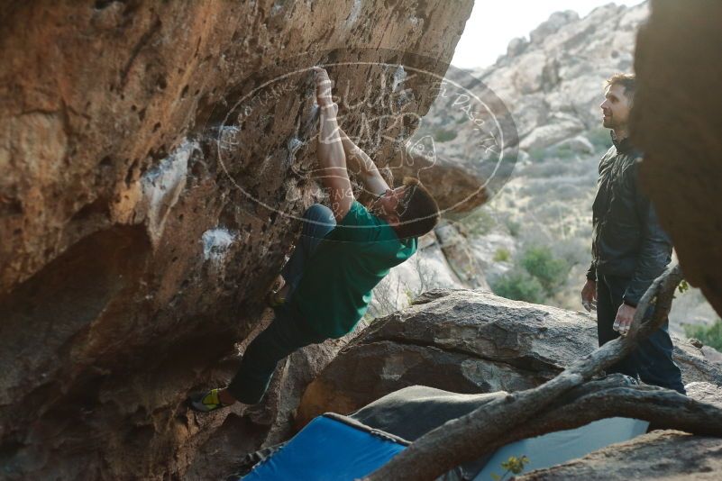 Bouldering in Hueco Tanks on 01/29/2020 with Blue Lizard Climbing and Yoga

Filename: SRM_20200129_1819361.jpg
Aperture: f/3.2
Shutter Speed: 1/250
Body: Canon EOS-1D Mark II
Lens: Canon EF 50mm f/1.8 II