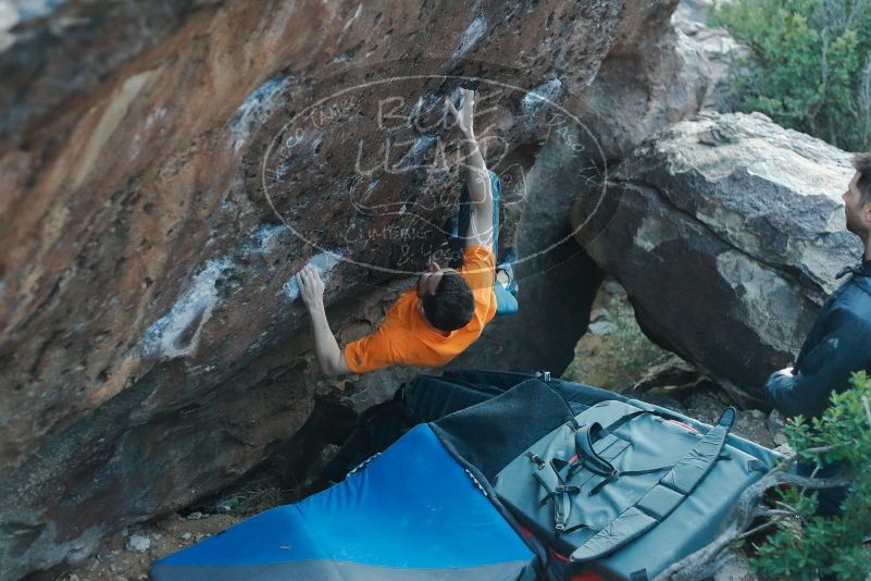 Bouldering in Hueco Tanks on 01/29/2020 with Blue Lizard Climbing and Yoga

Filename: SRM_20200129_1829500.jpg
Aperture: f/2.8
Shutter Speed: 1/250
Body: Canon EOS-1D Mark II
Lens: Canon EF 50mm f/1.8 II