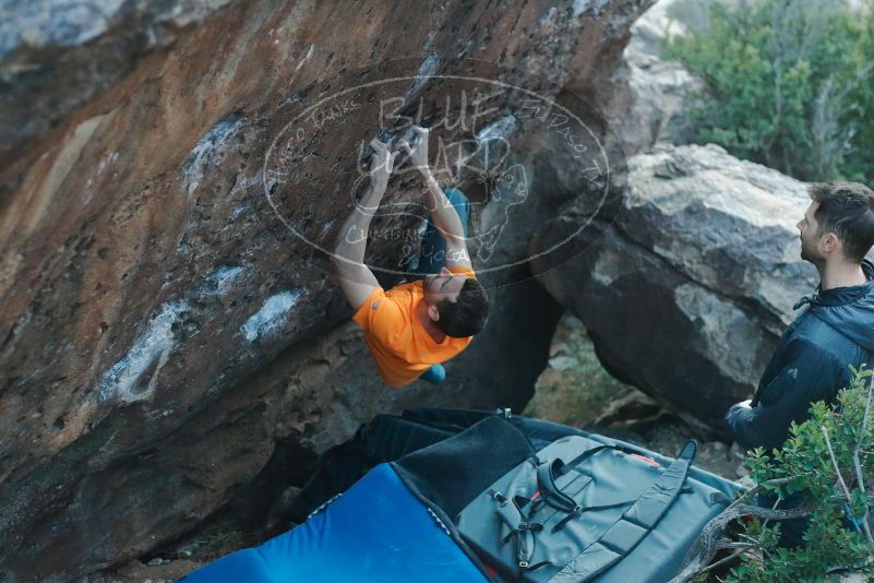 Bouldering in Hueco Tanks on 01/29/2020 with Blue Lizard Climbing and Yoga
Filename: SRM_20200129_1829530.jpg
Aperture: f/2.8
Shutter Speed: 1/250
Body: Canon EOS-1D Mark II
Lens: Canon EF 50mm f/1.8 II
