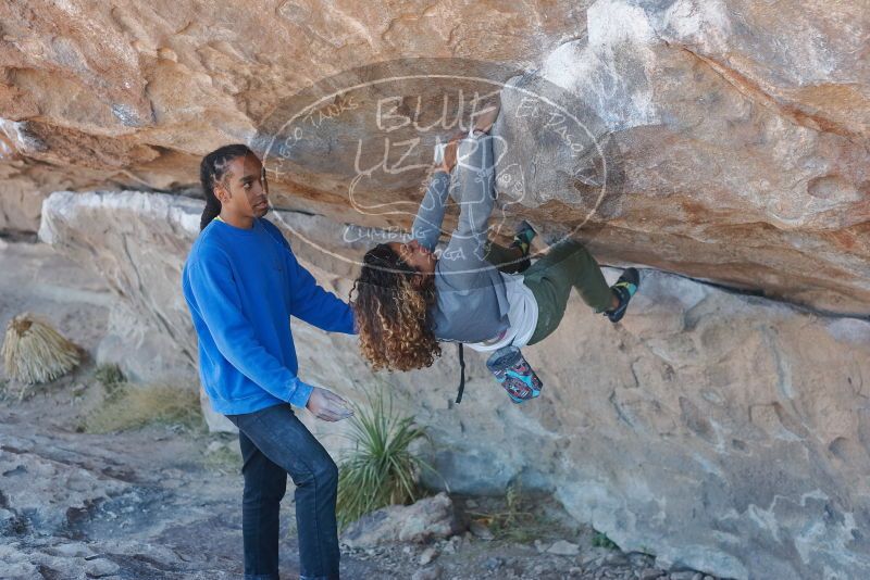 Bouldering in Hueco Tanks on 02/01/2020 with Blue Lizard Climbing and Yoga
Filename: SRM_20200201_1137300.jpg
Aperture: f/3.2
Shutter Speed: 1/250
Body: Canon EOS-1D Mark II
Lens: Canon EF 50mm f/1.8 II