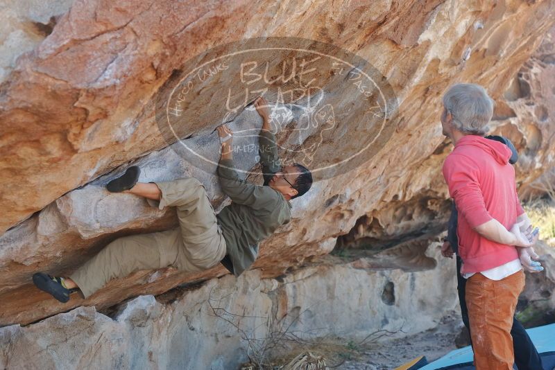 Bouldering in Hueco Tanks on 02/01/2020 with Blue Lizard Climbing and Yoga
Filename: SRM_20200201_1157210.jpg
Aperture: f/4.0
Shutter Speed: 1/250
Body: Canon EOS-1D Mark II
Lens: Canon EF 50mm f/1.8 II