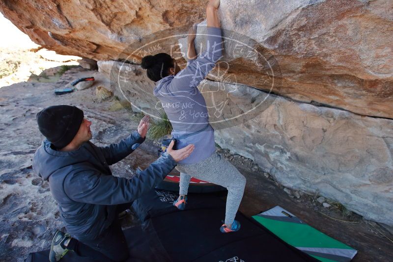 Bouldering in Hueco Tanks on 02/01/2020 with Blue Lizard Climbing and Yoga

Filename: SRM_20200201_1206530.jpg
Aperture: f/5.0
Shutter Speed: 1/250
Body: Canon EOS-1D Mark II
Lens: Canon EF 16-35mm f/2.8 L